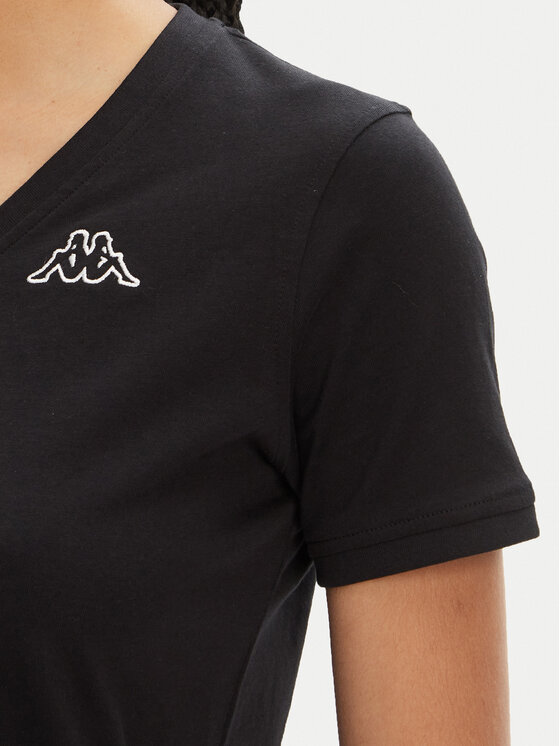 Kappa Kappa Marškinėliai Logo Cabou 303H0P0 Juoda Regular Fit