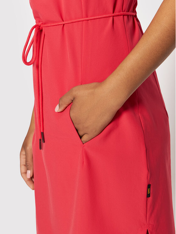 Jack Wolfskin Kleid für den Alltag Tioga Road 1504823 Rot Regular Fit