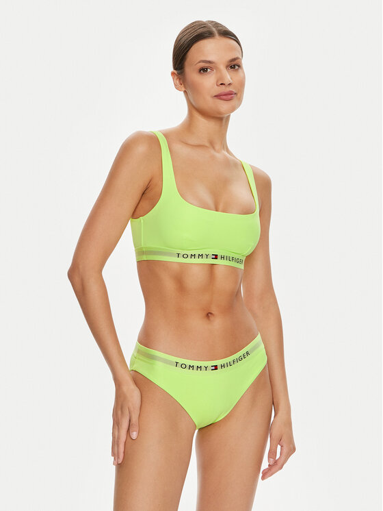 Tommy Hilfiger Tommy Hilfiger Gornji dio kupaćeg kostima UW0UW04108 Zelena