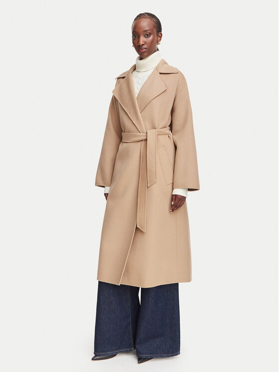 Weekend Max Mara Weekend Max Mara Cappotto di lana Operoso 2625016011 Marrone chiaro Regular Fit