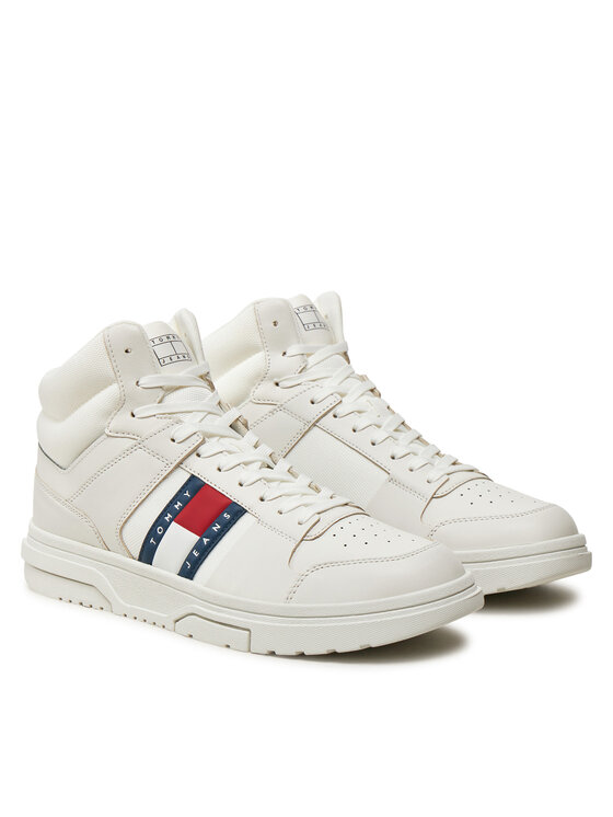 Tommy Jeans Tommy Jeans Tenisice The Brooklyn Mix Mat Mid EM0EM01458 Bijela
