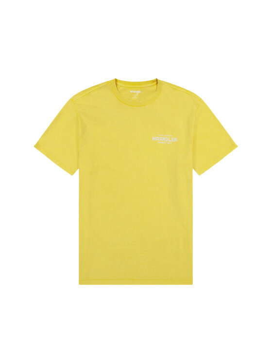 Wrangler Wrangler T-Shirt GRAPHIC TEE Żółty Regular Fit
