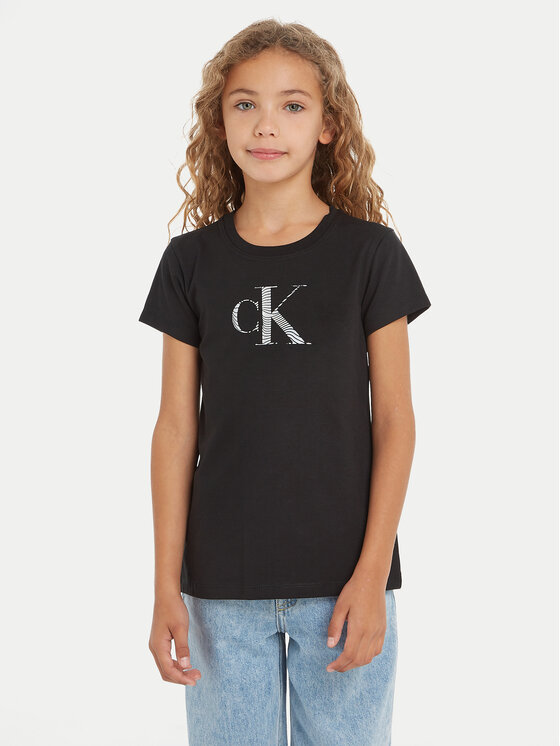 Calvin Klein Jeans Tričko Iridescent IG0IG02433 Čierna Regular Fit