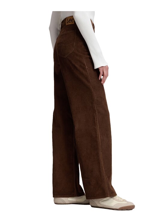 Lee Lee Spodnie materiałowe 112385905 Brązowy Relaxed Fit