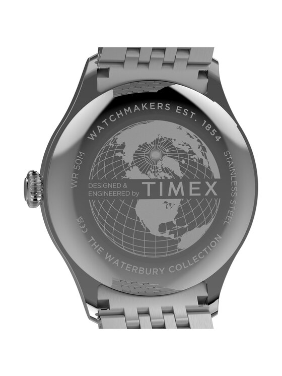 Timex Timex Zegarek TW2Y91800 Srebrny
