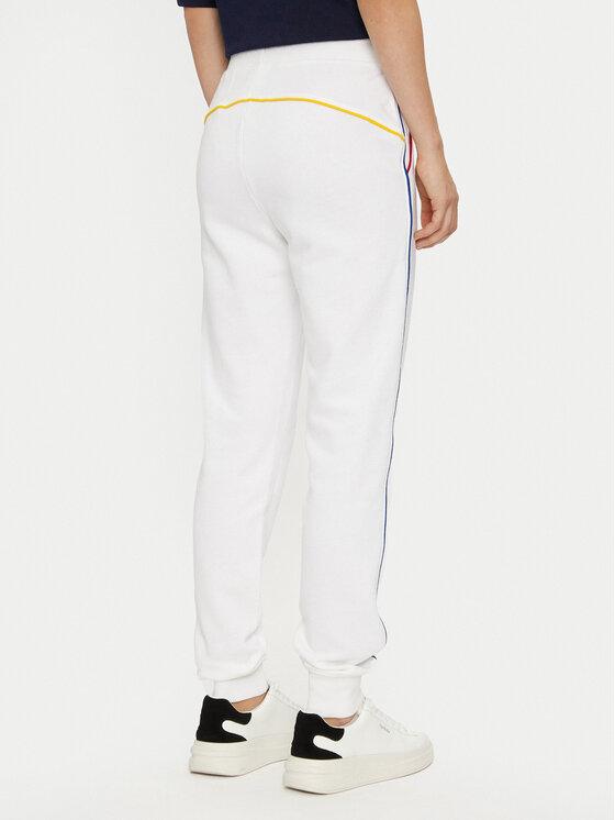 United Colors Of Benetton United Colors Of Benetton Spodnji del trenirke 3J68DF010 Bela Regular Fit