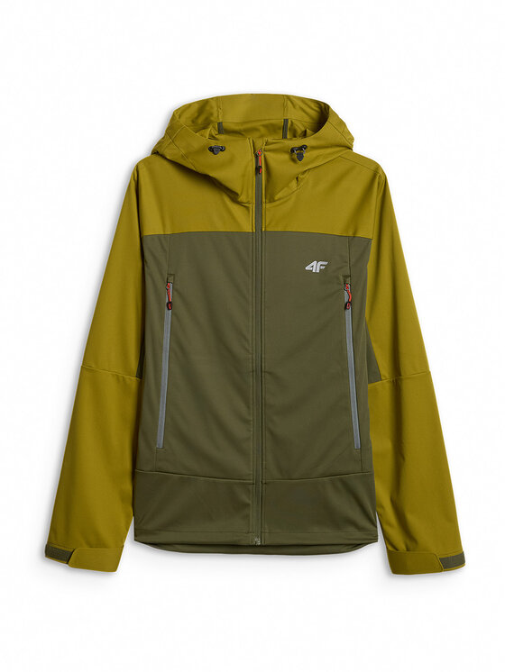 4F 4F Kurtka przejściowa TREKKING Khaki Regular Fit