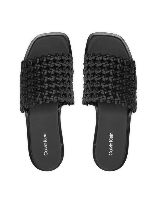 Calvin Klein Calvin Klein Şlapi Flat Slide Latt HW0HW02143 Negru