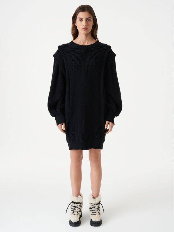 IRO IRO Rochie tricotată Lorely AR641 Negru Relaxed Fit