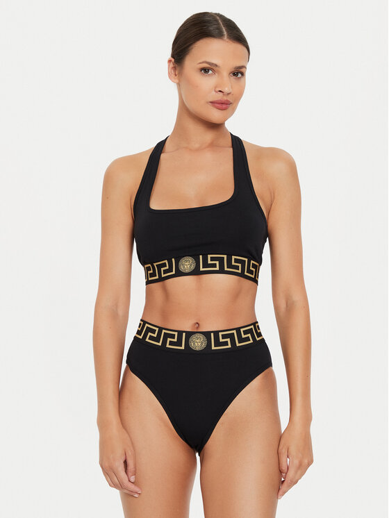 Versace Versace Figi klasyczne z wysokim stanem AUD01050 1A10011 Czarny