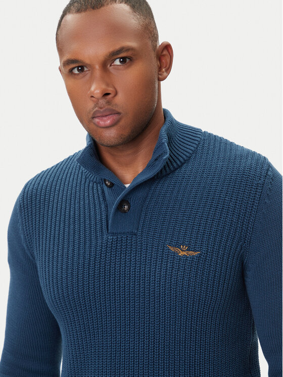 Aeronautica Militare Aeronautica Militare Džemper 252MA1572UL00409 Plava Slim Fit