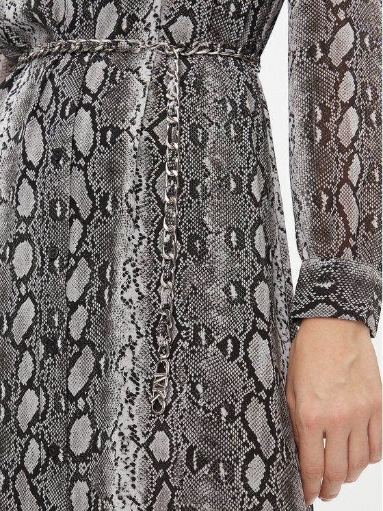 MICHAEL Michael Kors MICHAEL Michael Kors Rochie tip cămașă MH381QOABE Gri Regular Fit