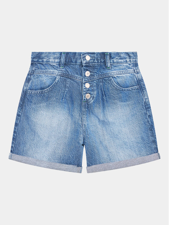 Guess Guess Džínsové šortky J3GD16 D4MU2 Modrá Relaxed Fit