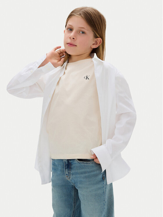 Calvin Klein Jeans Calvin Klein Jeans Komplet 2 t-shirtów Monologo IB0IB01093 M Beżowy Regular Fit