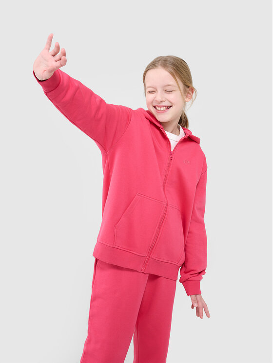 4F 4F Bluza BASIC+ Różowy Oversize