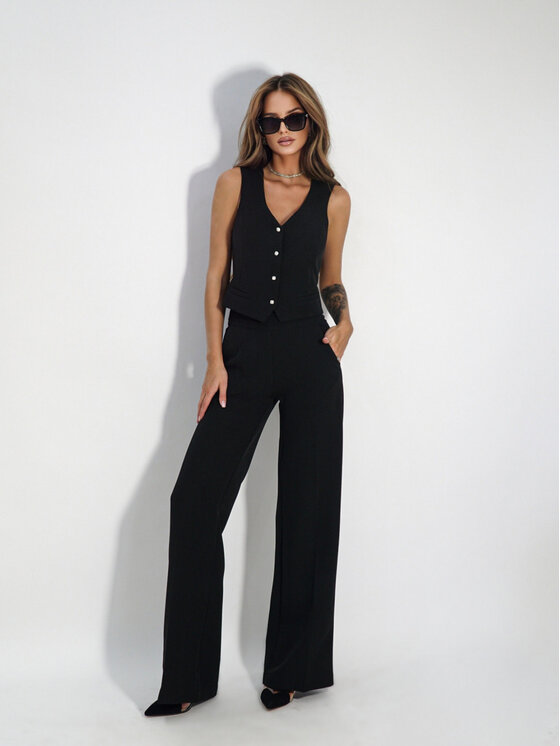 LilaLou LilaLou Kamizelka Karen Czarny Regular Fit