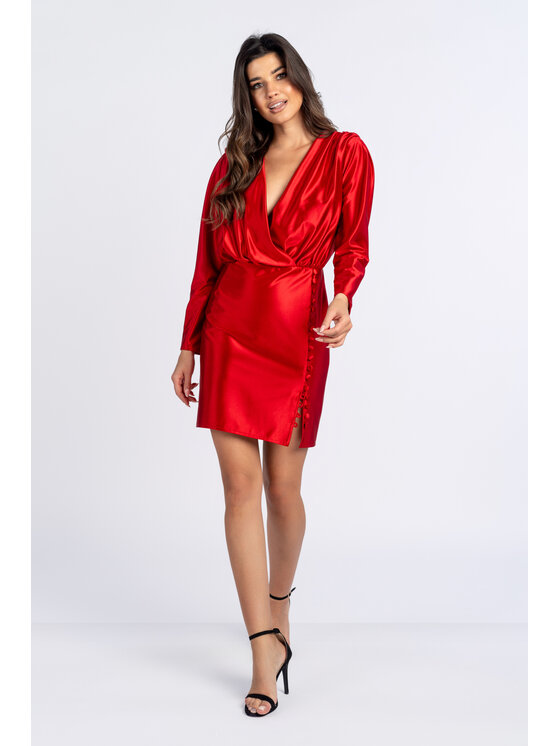 Salme Salme Sukienka elegancka Drea Czerwony Regular Fit
