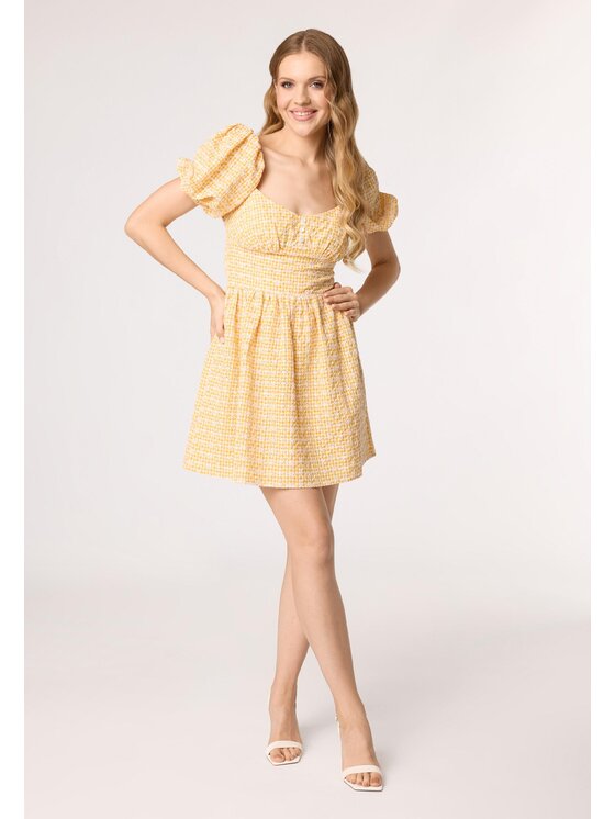 LAURELLA Letné šaty Laurella 4UL161341 Žltá Regular Fit