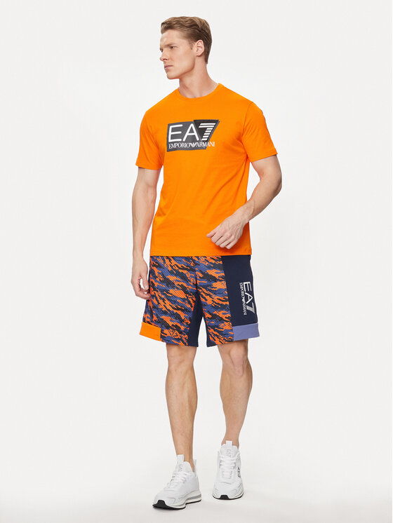 EA7 Emporio Armani EA7 Emporio Armani Sportske kratke hlače 3DPS60 PJEQZ 2605 Narančasta Regular Fit