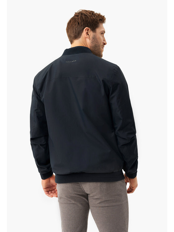 Volcano Volcano Kurtka bomber J-BAZIL Niebieski Regular Fit