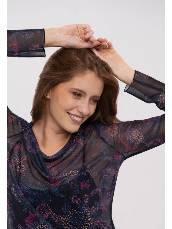 Volcano Volcano Longsleeve L-BAILA Czarny Regular Fit