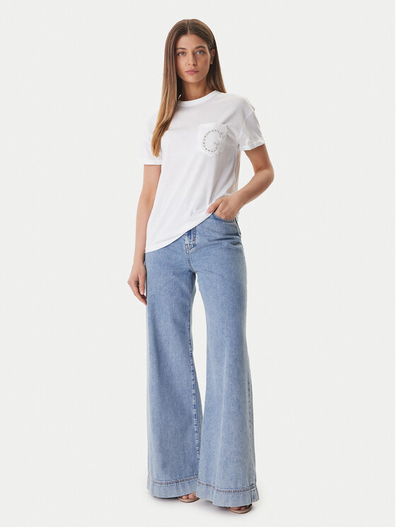 Guess Guess Tricou W6GI17 K3037 Alb Regular Fit