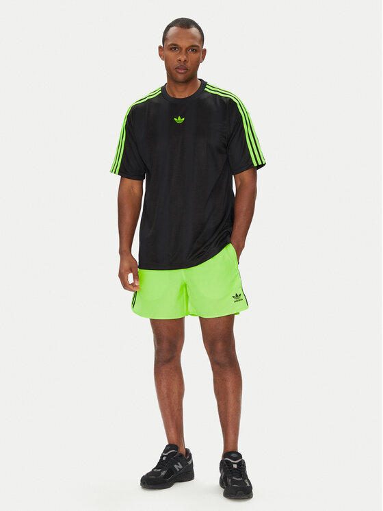 adidas adidas Marškinėliai adicolor Jacquard JW5878 Juoda Loose Fit