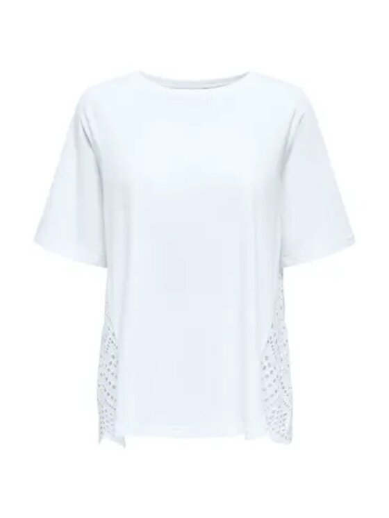ONLY ONLY T-Shirt Onlpilla life ss emb Λευκό Regular Fit