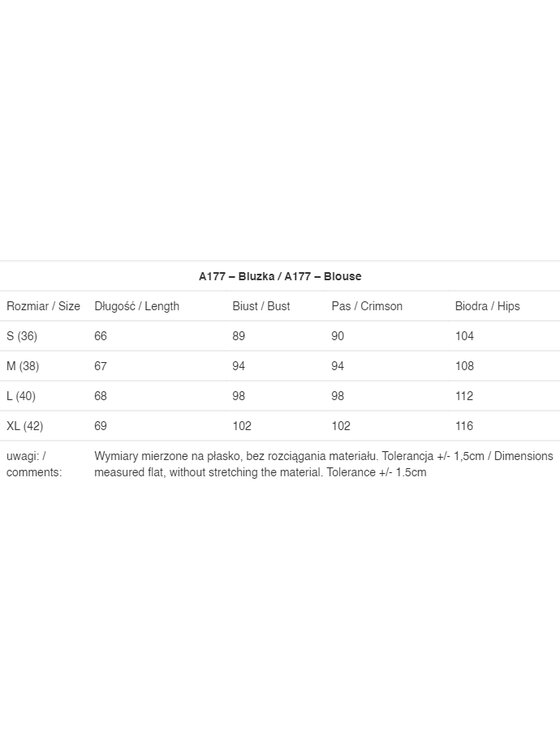 Awama Awama Bluzka A177 Écru Basic Fit