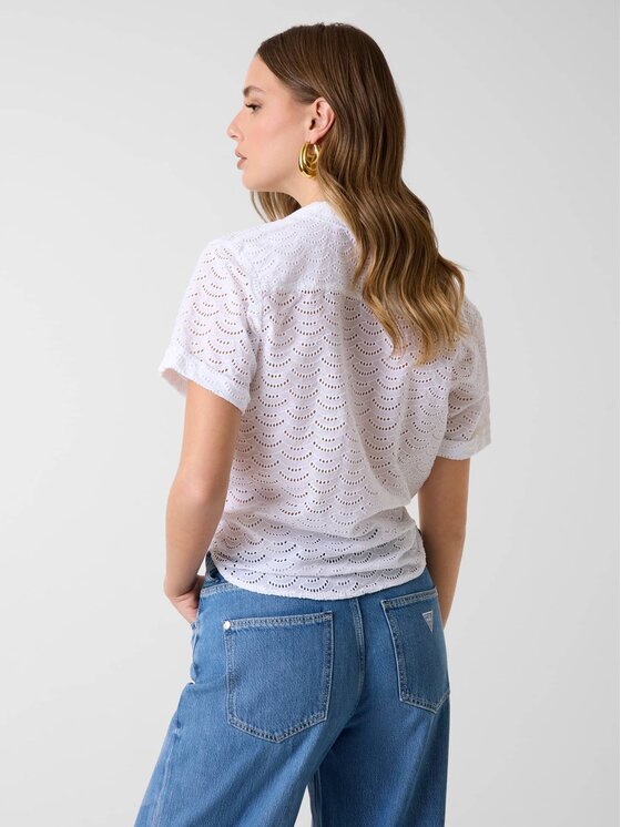 Guess Guess Särk W6GH48 W1881 Valge Classic Fit