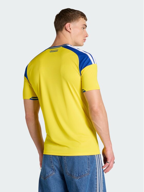 adidas adidas Koszulka techniczna Sweden 26 Home Jersey Żółty Slim Fit
