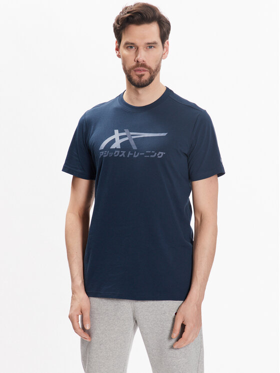 Asics T shirt Tiger 2031D123 Bleu marine Regular Fit Modivo