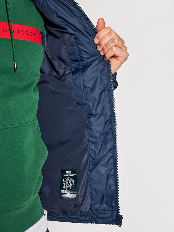 Tommy Jeans Giubbotto piumino Tjm Colorblock DM0DM09375 Blu scuro Regular  Fit • Modivo.it