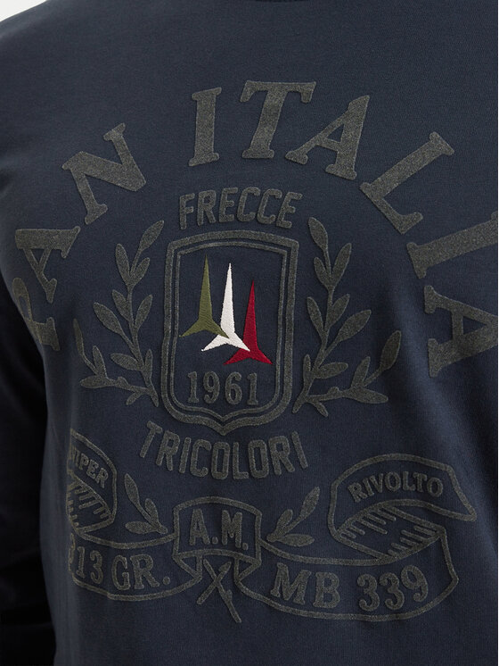Aeronautica Militare Aeronautica Militare Тениска с дълъг ръкав 262TS2577UJ00749 Тъмносин Regular Fit