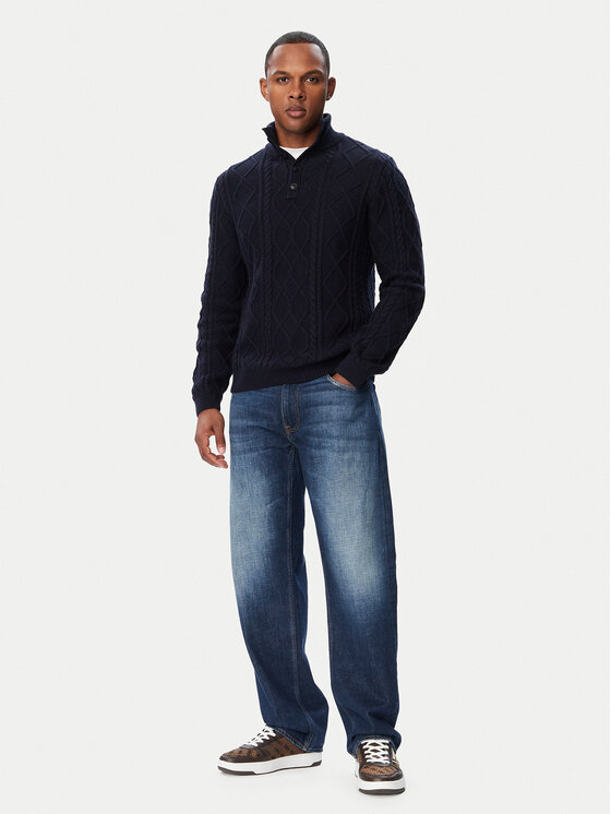 Guess Guess Sweter M6BR43 Z1639 Granatowy Regular Fit