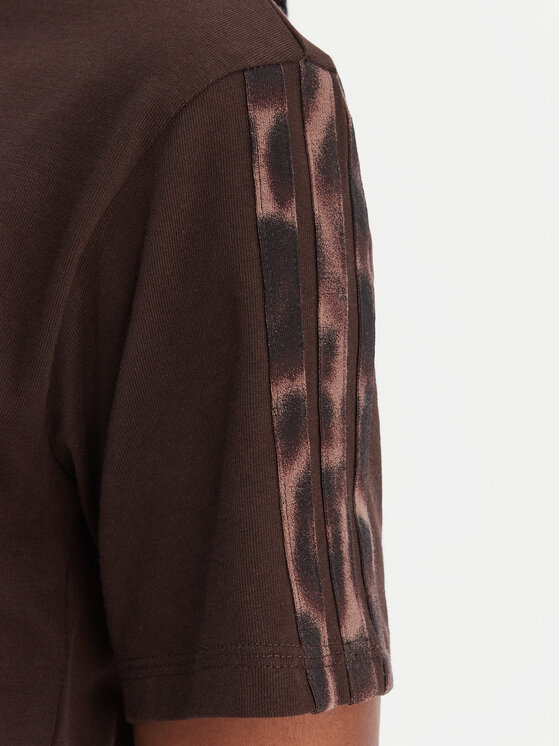 adidas adidas Tričko Seasonal Essentials Leopard Print KE8830 Hnedá Regular Fit