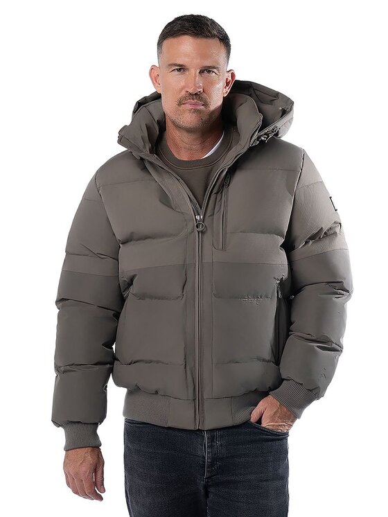 PITBULL PITBULL Kurtka przejściowa PATTON Brązowy Regular Fit