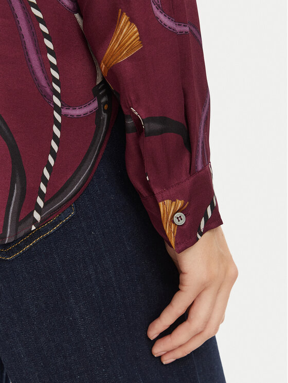 Marella Marella Bluzka Emme by Marella Effetto 2625116112 Bordowy Regular Fit