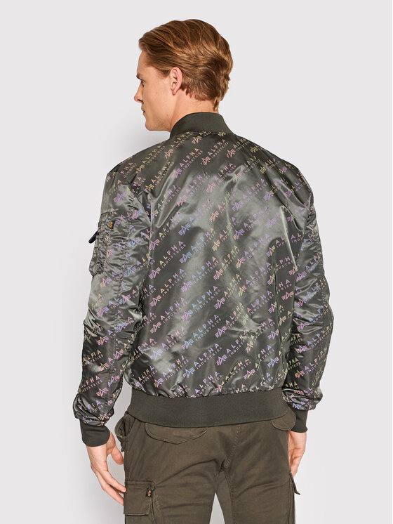 Alpha Industries Alpha Industries Bunda bomber Ma-1 Lw Aop Rainbow Ref. 106109 Šedá Regular Fit