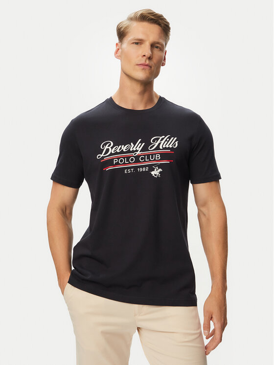 Beverly Hills Polo Club Tricou P-SS26M-TS1302 Bleumarin Regular Fit