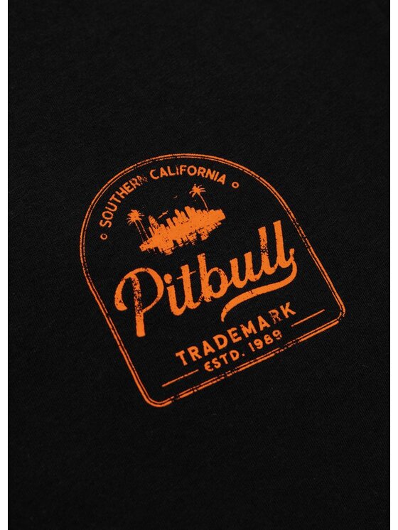 PITBULL PITBULL T-Shirt Koszulka męska Ultra Light SO CAL XS Czarny Regular Fit