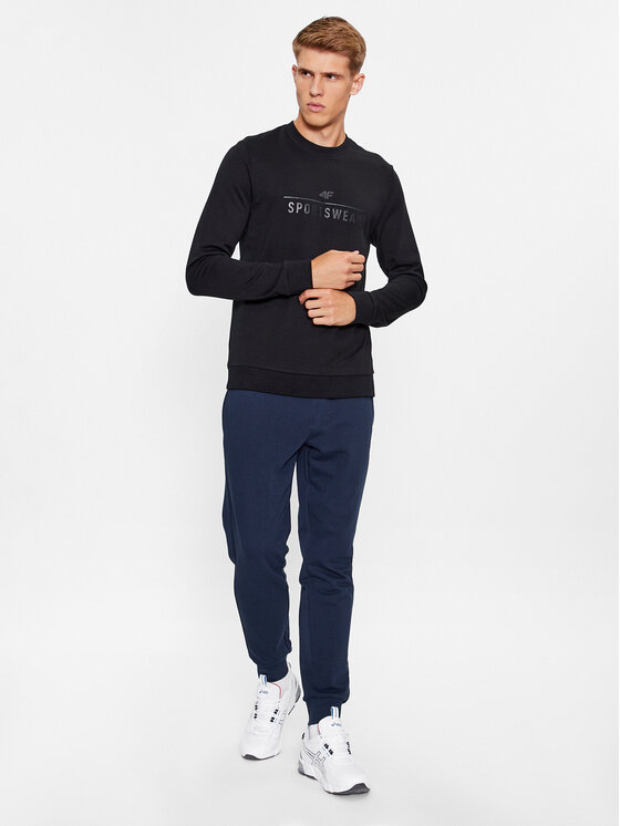 4F 4F Μπλούζα 4FAW23TSWSM692 Μαύρο Regular Fit