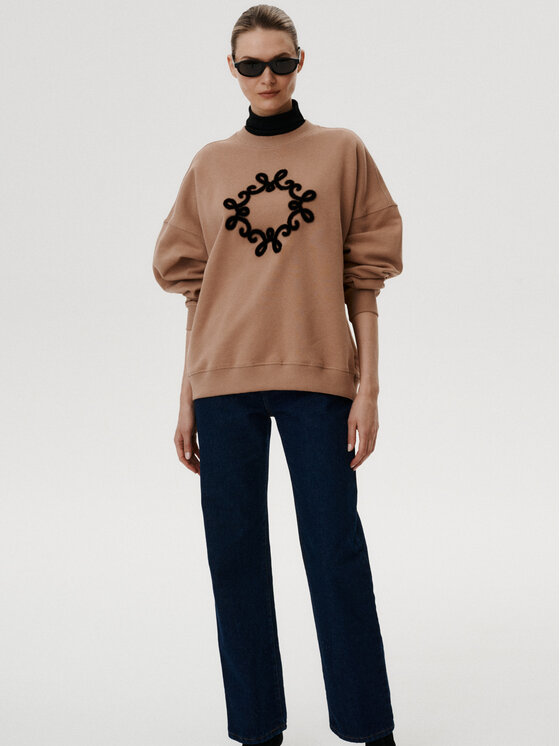 MARI PRETI MARI PRETI Felpa Onera Beige Oversize