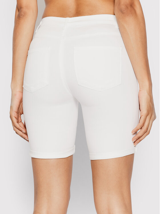 ONLY ONLY Szorty jeansowe Rain 15176847 Biały Slim Fit