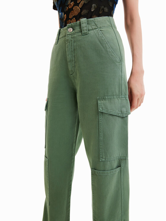 Desigual Desigual Pantaloni di tessuto Sedal 23SWPN03 Verde Regular Fit