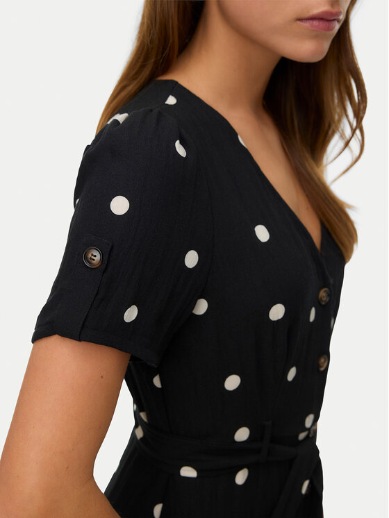 Vero Moda Vero Moda Košeľové šaty Joan 10343501 Čierna Regular Fit
