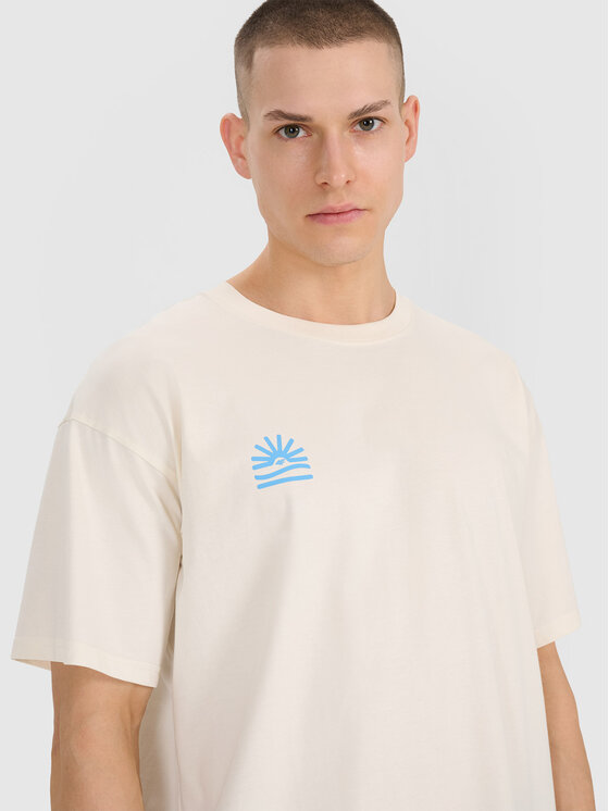 4F 4F T-Shirt CHILLY WAVES Biały Oversize