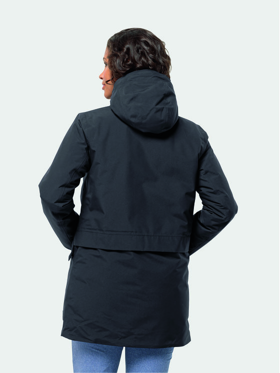 Jack Wolfskin Jack Wolfskin Kurtka zimowa Tempelhof Coat 1116151 Czarny Regular Fit