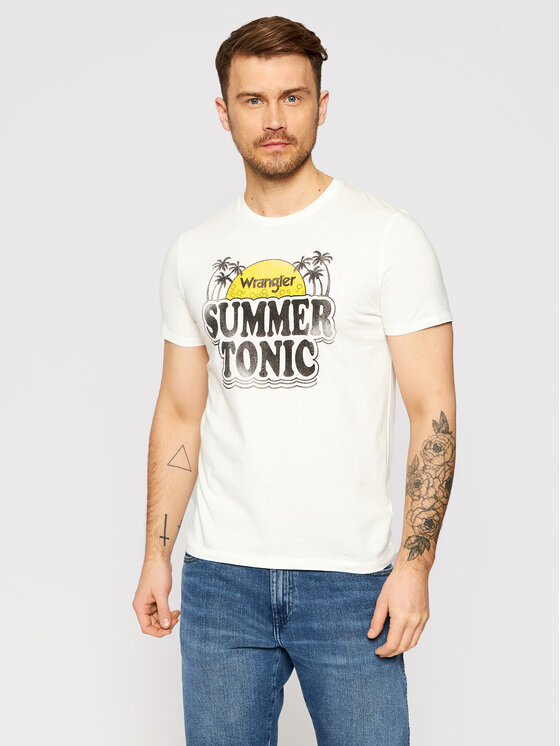 Wrangler Wrangler T-shirt Summer W7ATD3737 112131362 Bianco Regular Fit