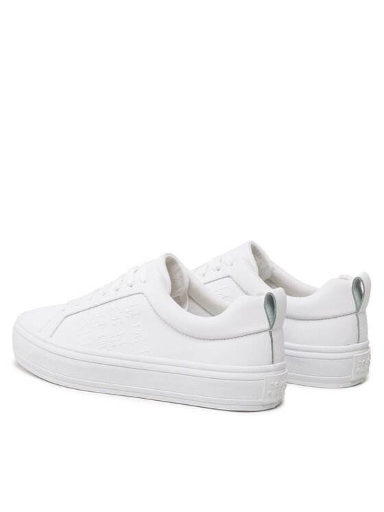 Tommy Hilfiger Tommy Hilfiger Laisvalaikio batai Embossed Vulc FW0FW07376 Balta